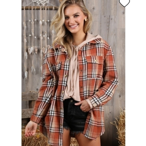 NWT Fall‎ Plaids Ninexis On the Ranch Shacket  M/L